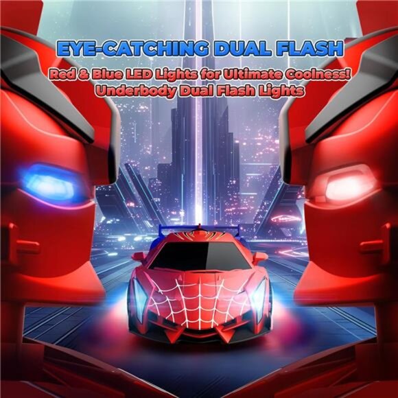 Spider Transform RC Cars Toys with Eye & Underbody Lights, 2.4GHz Remote Control - Picture 2 of 7